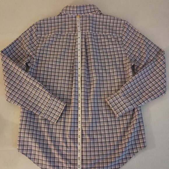 Ralph Lauren Plaid Button-Down Shirt Red White Blue Black Boys Size M 10–12 EUC - Picture 14 of 16